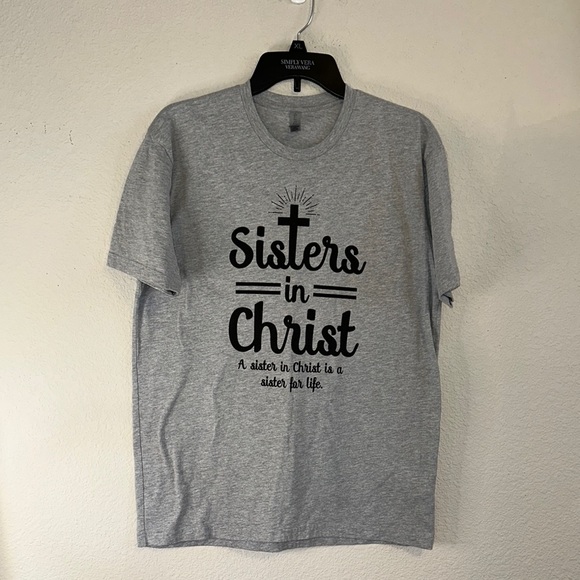 Next Level Apparel Heather‎ Gray Christian Tee - Picture 1 of 4
